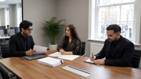 team members taking notes of recent changes